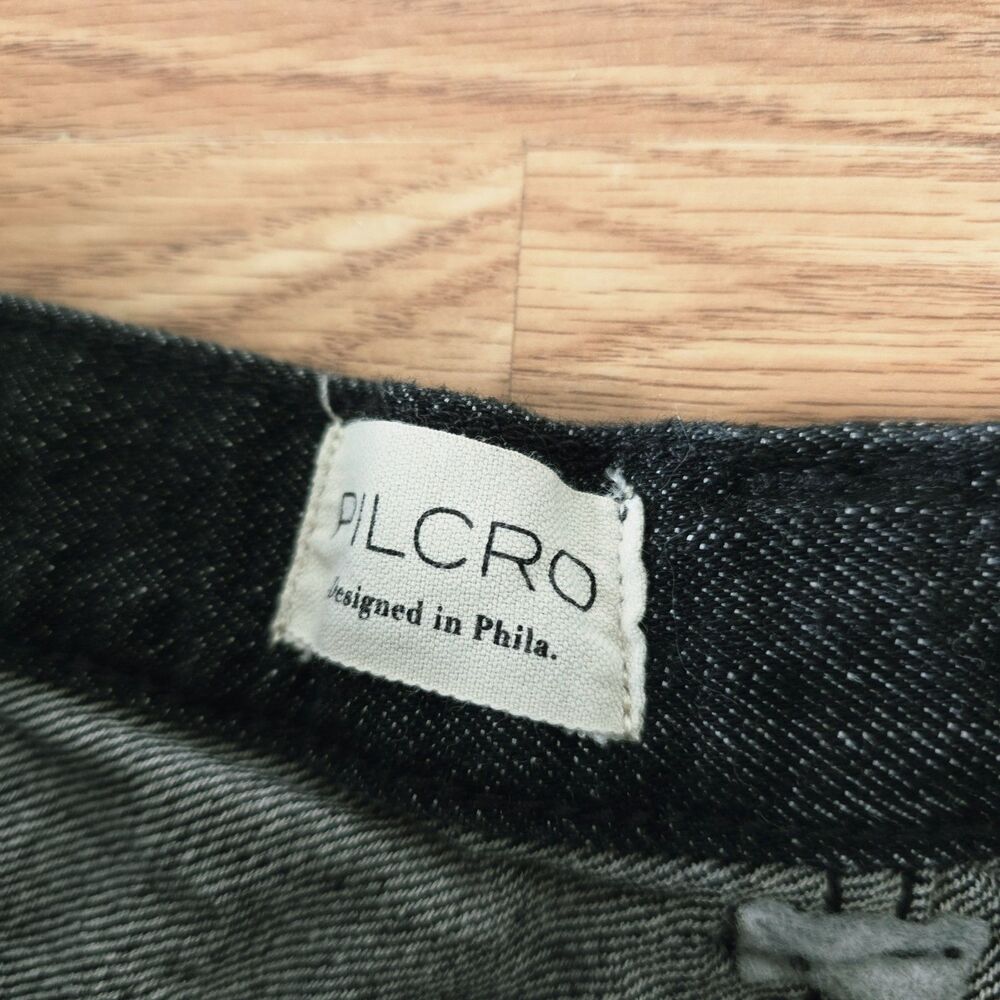 Anthropologie Pilcro Barrel Leg Jeans Women's Size 31 Black High-Rise - Picture 4 of 10